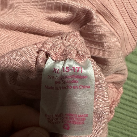 No Boundaries size XL 15-17 juniors crop blush pink top with buttons - Picture 5 of 5